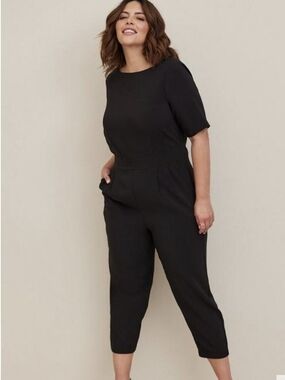 torrid Refined Crepe Boatneck Jumpsuit